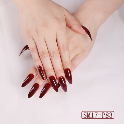 Positive Long Pointed Oval False Nails