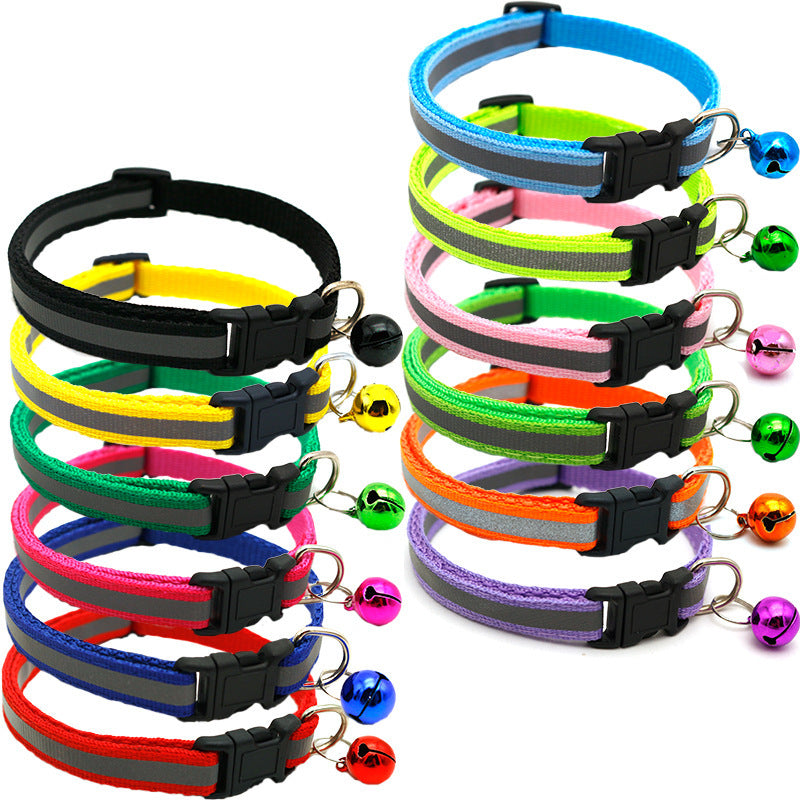 Reflective Pet Collar With Bell