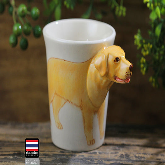 Hand Drawn Golden Retriever Ceramic Cup