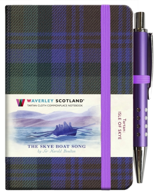 The Skye Boat Song Tartan Notebook mini with pen by Waverley Scotland