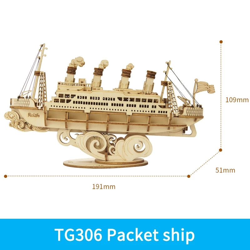 Ship Model 3D Wooden Puzzle