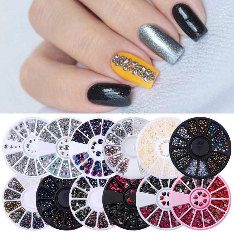 Color 12 Grid Mixed Disc Nail Sequins