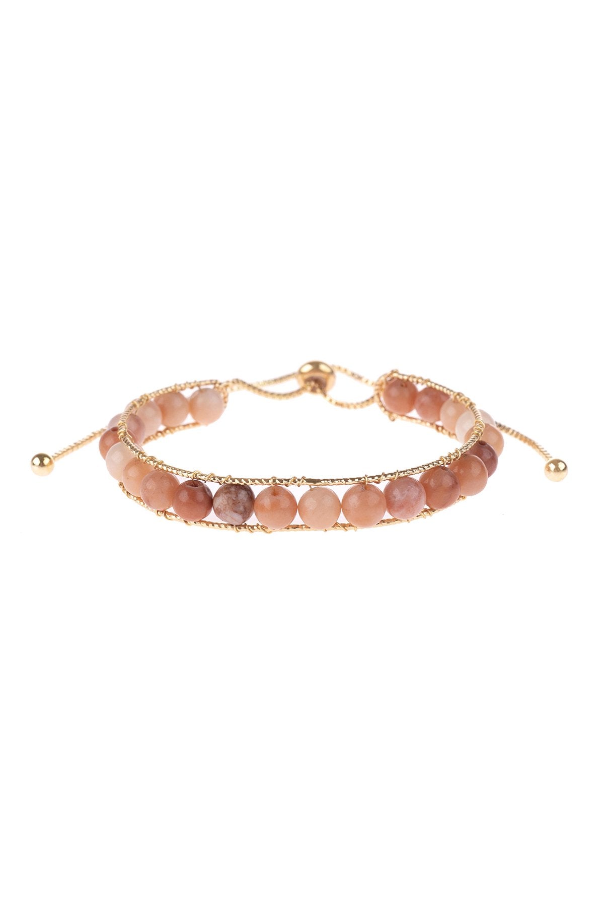 Natural Stone Beads Pull-Through Bracelet