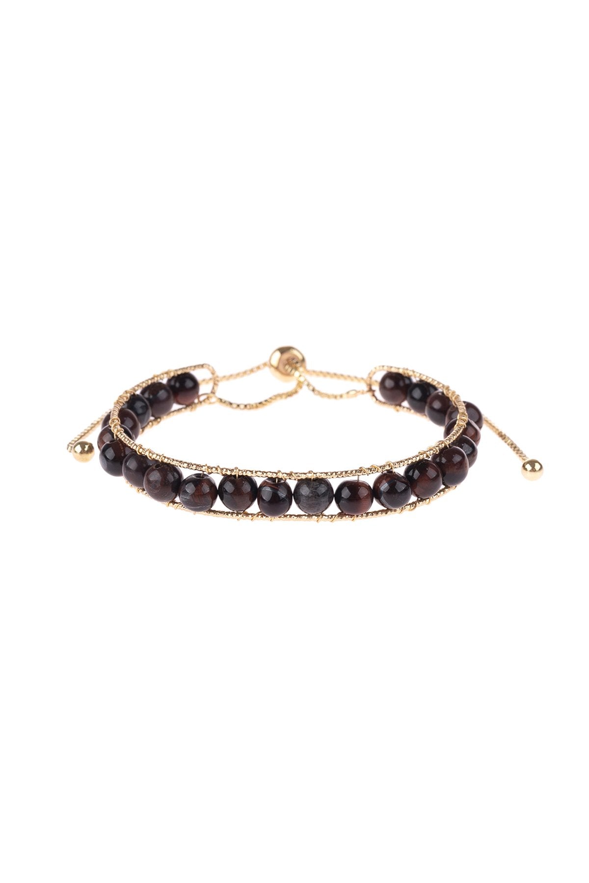 Natural Stone Beads Pull-Through Bracelet