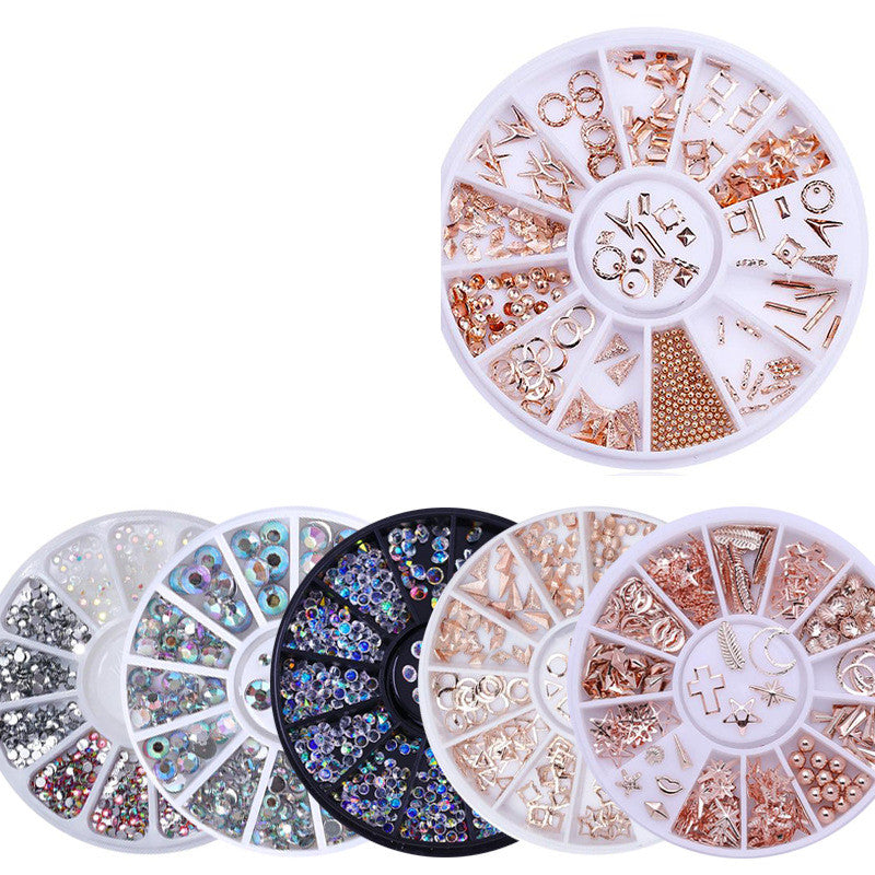 Color 12 Grid Mixed Disc Nail Sequins