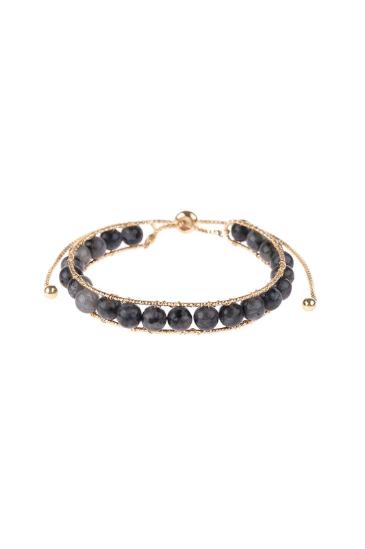 Natural Stone Beads Pull-Through Bracelet