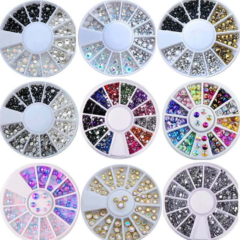 Color 12 Grid Mixed Disc Nail Sequins