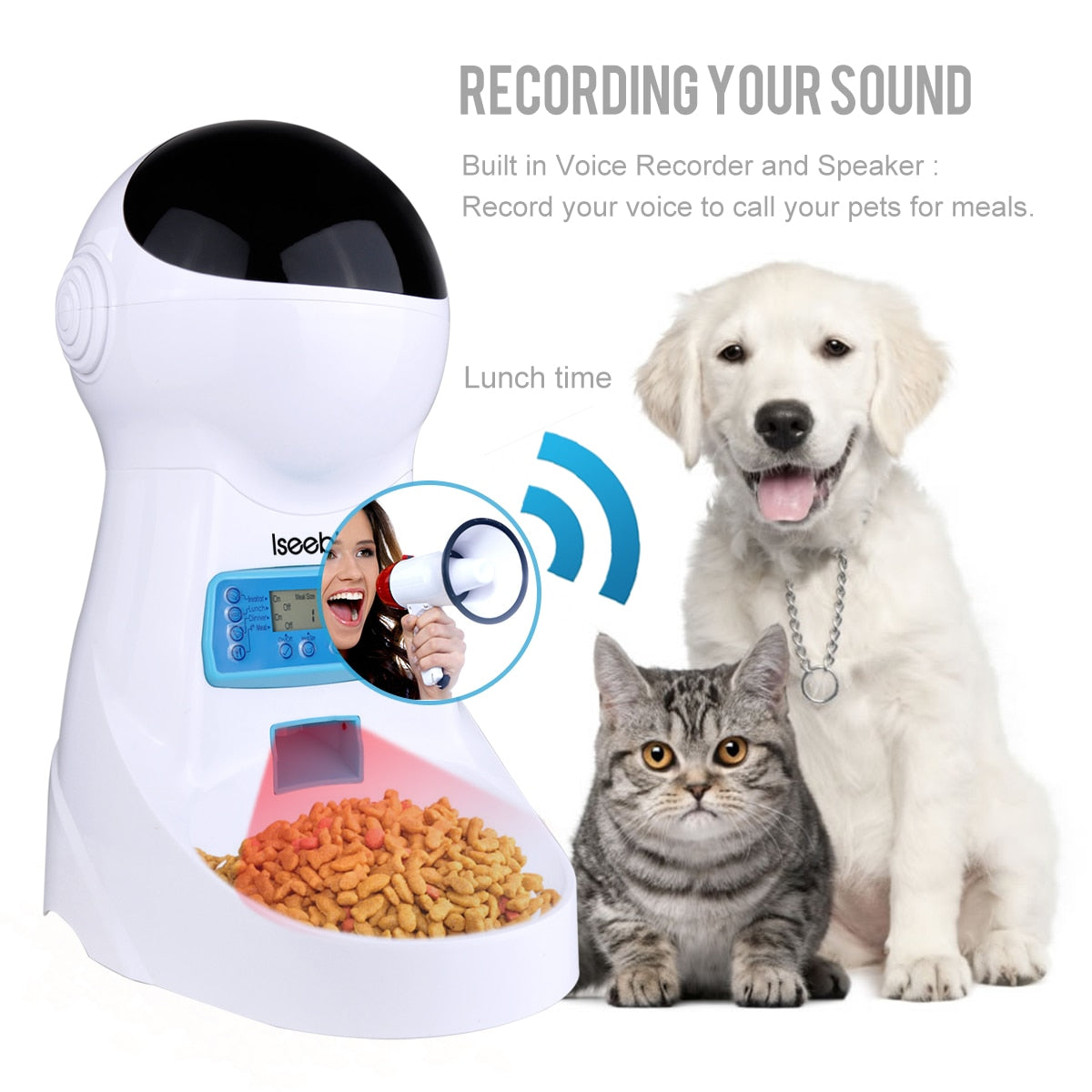 Iseebiz 3L Automatic Pet Feeder